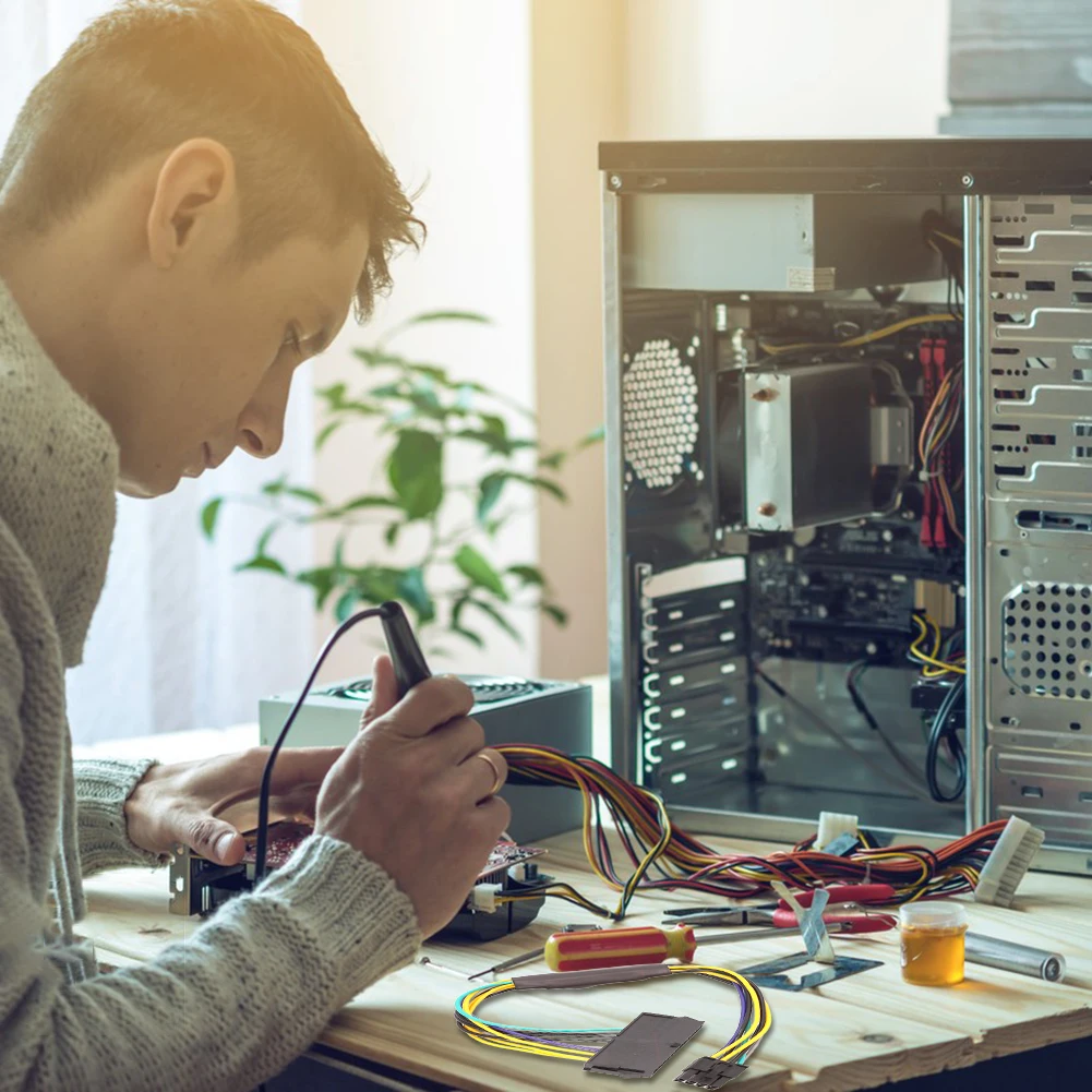 ATX 24Pin إلى 8Pin كابل الطاقة 30 سنتيمتر مصدر طاقة طويل دعم 1000 واط سلك كهربائي لديل Optiplex 3020 7020 9020 8 دبوس