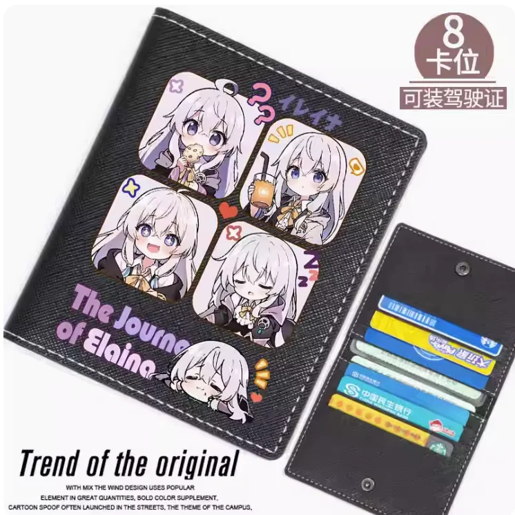 Anime The Jouney Of Elaina Fashion Wallet PU Purse Card Case Multi Card Hasp Money Bag Cosplay Gift B138