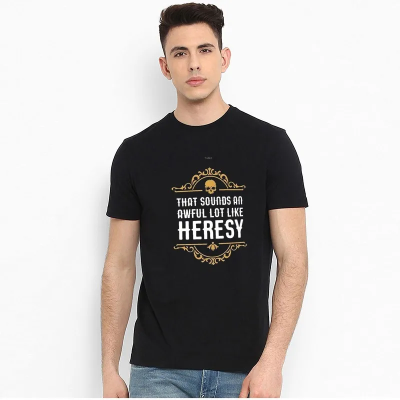 يبدو Warhammer مثل طاقم الرقبة الكاجوال للترفيه المصنوع "This Heresy" المناسب 40k 180g تي شيرت جرافيك قطن، تي شيرت، Ath