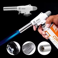 Camping Baking Barbecue Gas Torch Welding Fire Maker Lighter Butane Burner Flame Metal Flame Gun WeldingTorch Lighter Heating