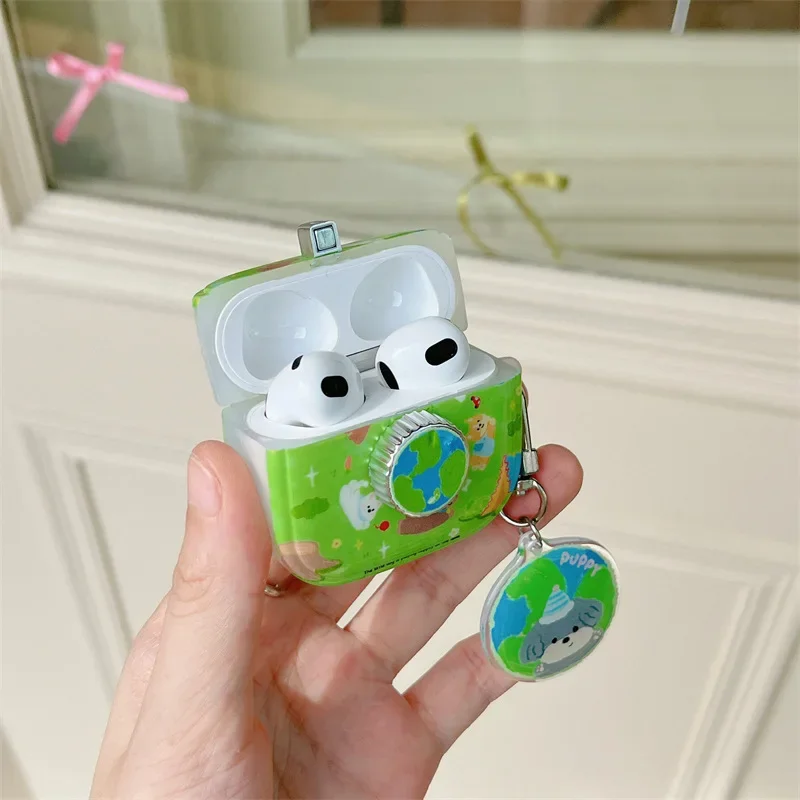 Earth Dog Magnetic Case for AirPods Pro2 Airpod Pro 1 2 3 Bluetooth Earbuds Charging Box Protective Earphone Case Cover