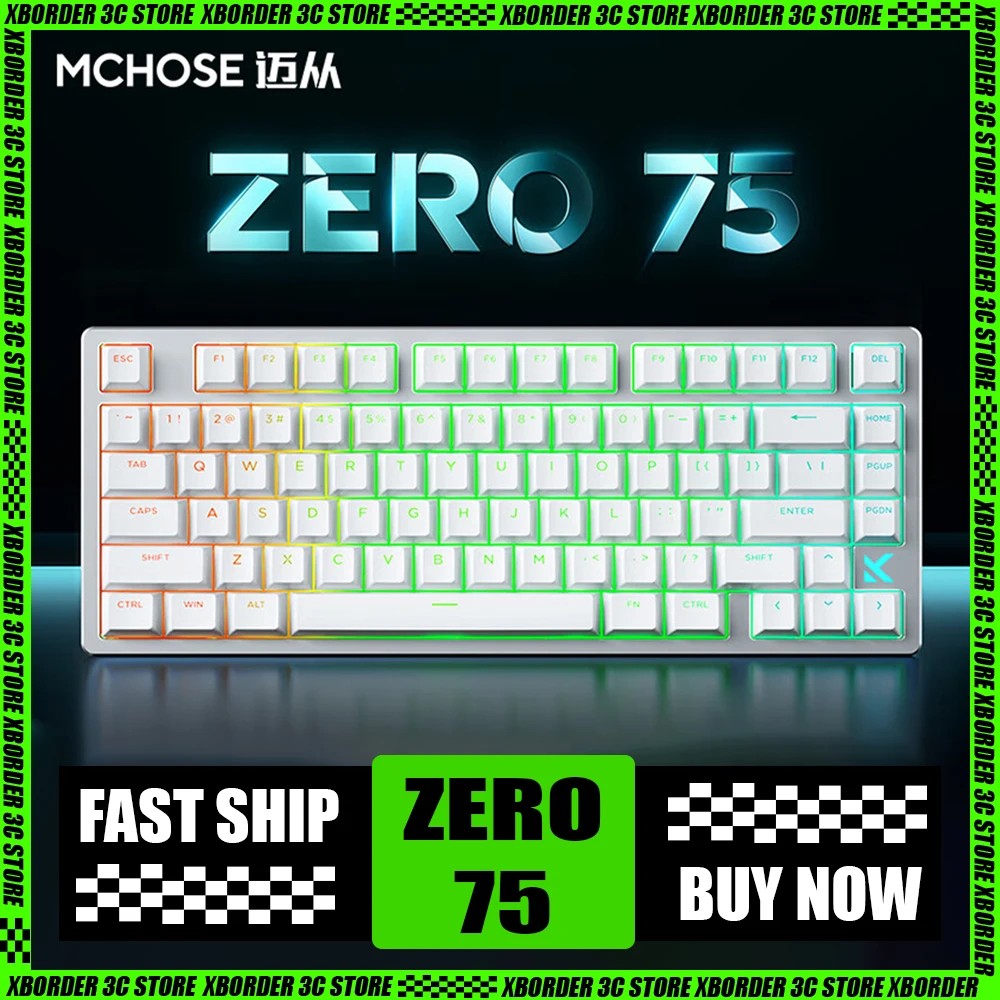 Mchose Zero75 Magnetic Switch Mechanical Keyboard 8k Return Wired Customized Gaming Keyboard 75% Rgb Hot-Swap E-Sports Pc Gamer