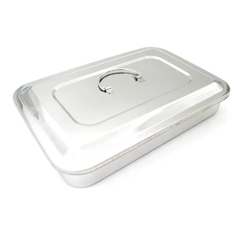 Medical Disinfection Box Portable Rectangular Storage Case 304 Stainless Steel Boxes Rectangle Container 6/8/9/11.5 Inch
