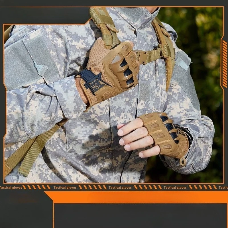 

Tactical Training Gloves - Outdoor Camo Workout & Climbing Gloves for Men & Women, Non-Slip Grip, Durable & Breathable