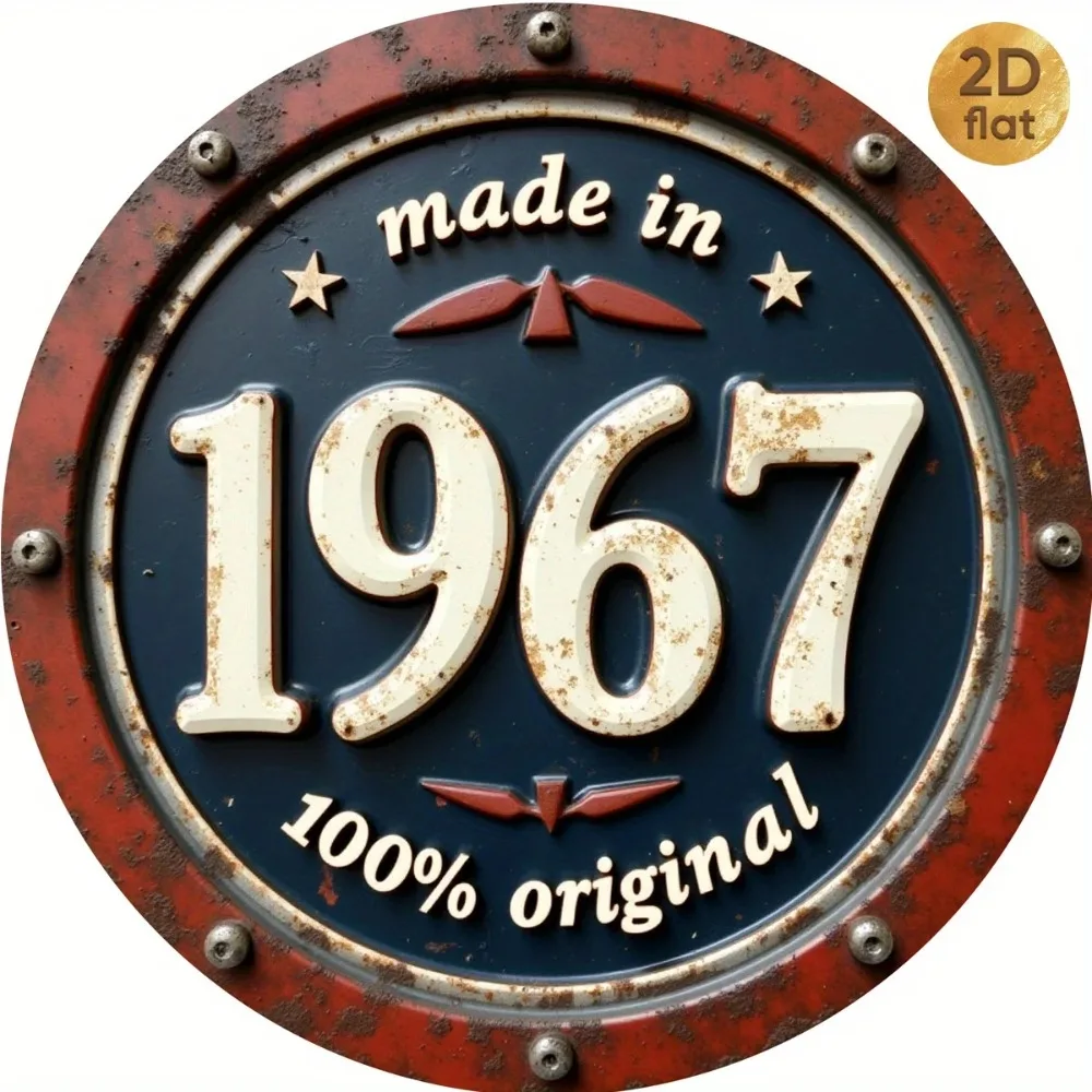 Vintage 1967 Metall-Blechschild 12x8 Zoll Retro Bar Pub Garage Männerhöhle Wandkunst Dekoration