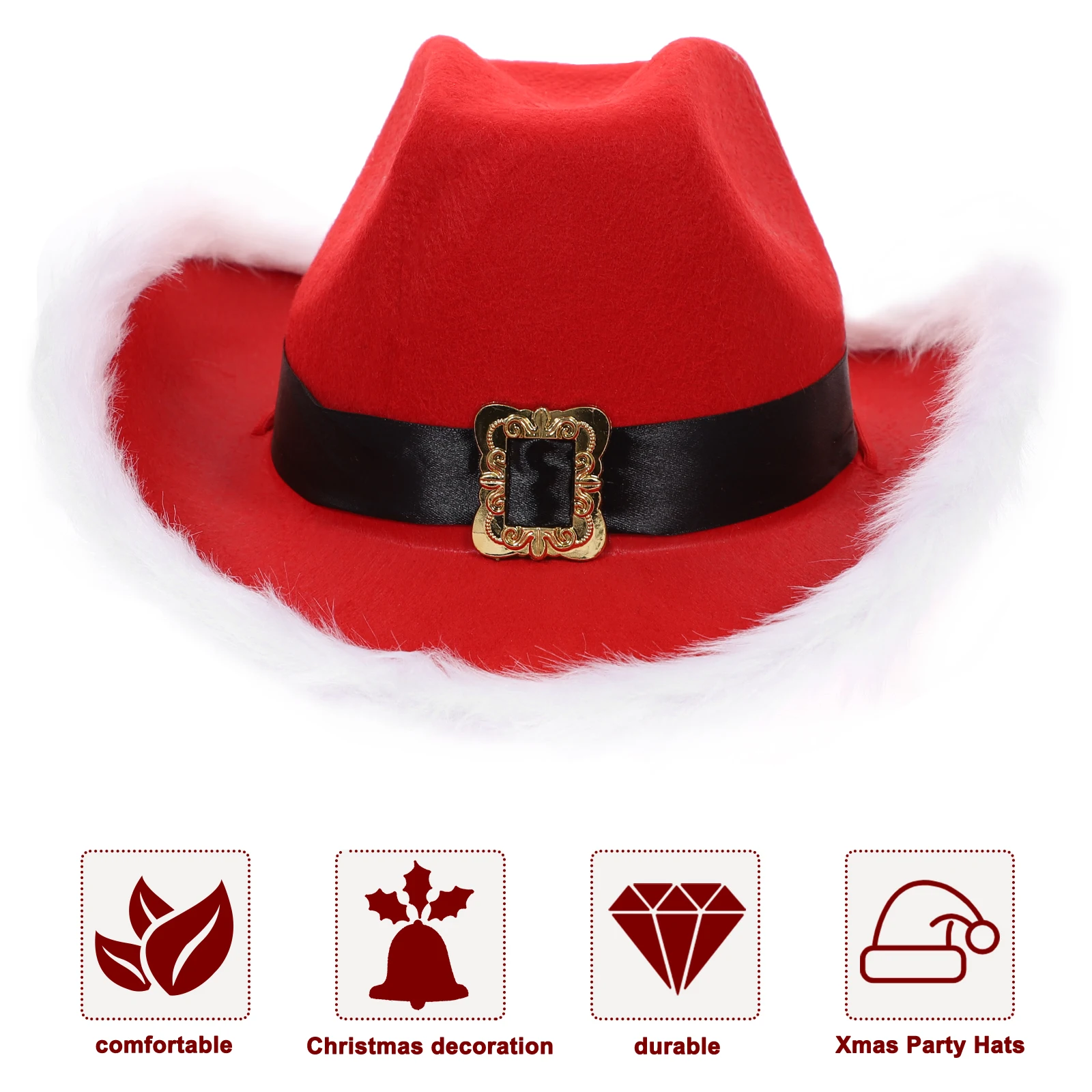 

Up For Adults Hat Felt Christmas Santa Hat For Adults Unisex Xmas Party Decoration Prop
