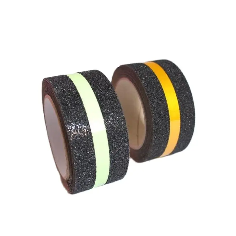 5cm Floor Stairs Black Non-slip PET Self-adhesive S Bathroom Staircase School Factory Luminous Antiskid tape