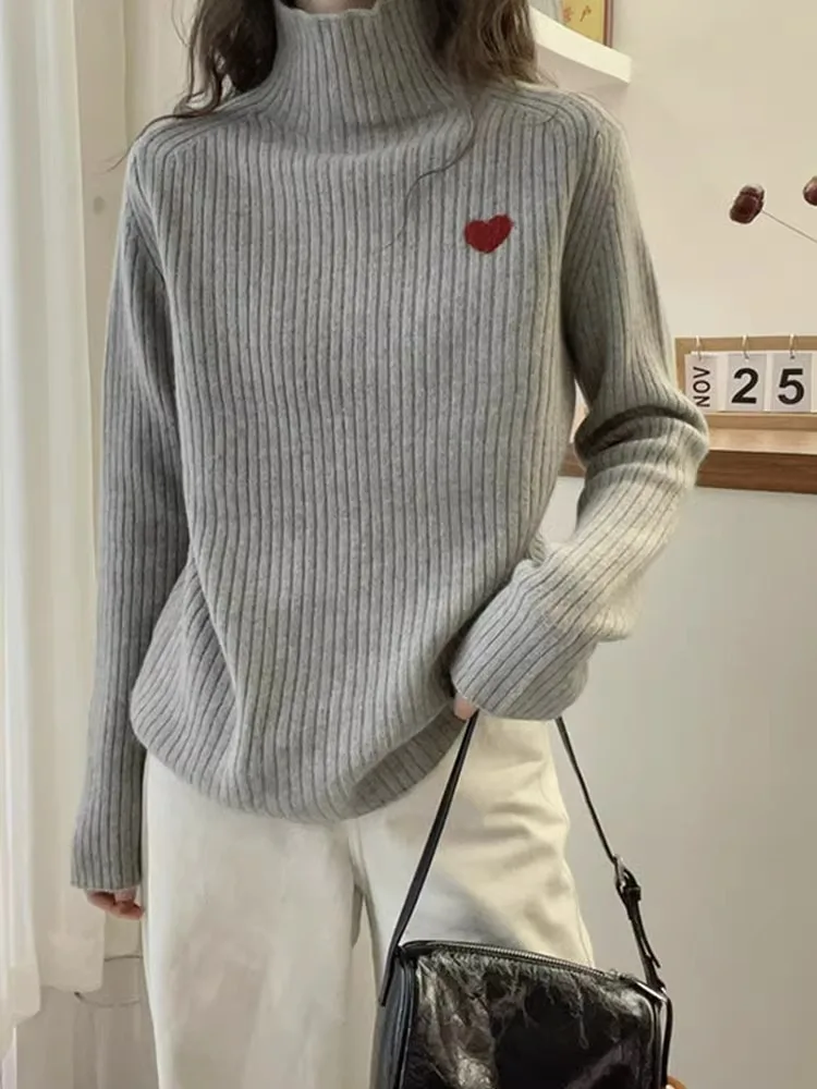 

Удобный простой высококачественный повседневный вязаный свитер Long Sve для похудения, топ Sli, новая корейская версия