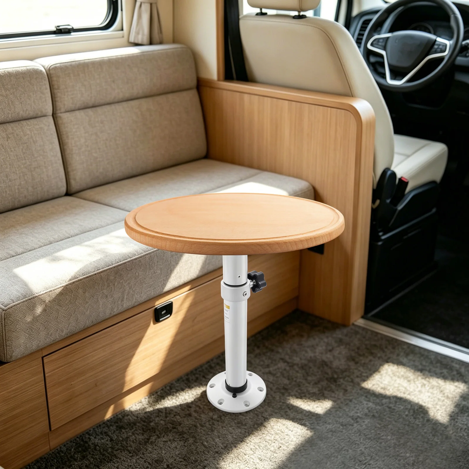 Boat Table Pedestal, Height Adjustable RV Table Leg, Height‑Adjustable Aluminium Table Pedestal, for Caravan, Motorhome & Boat
