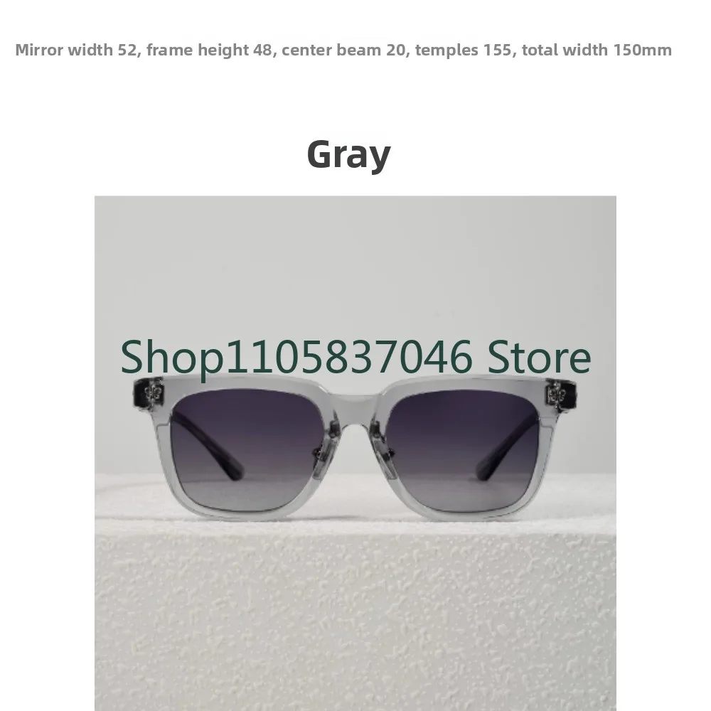 Sunglasses Silver Jewelry Retro Men's and Women's Large Face Widening 150 Full Frame Polarized Driving Can be Paired with Myopia