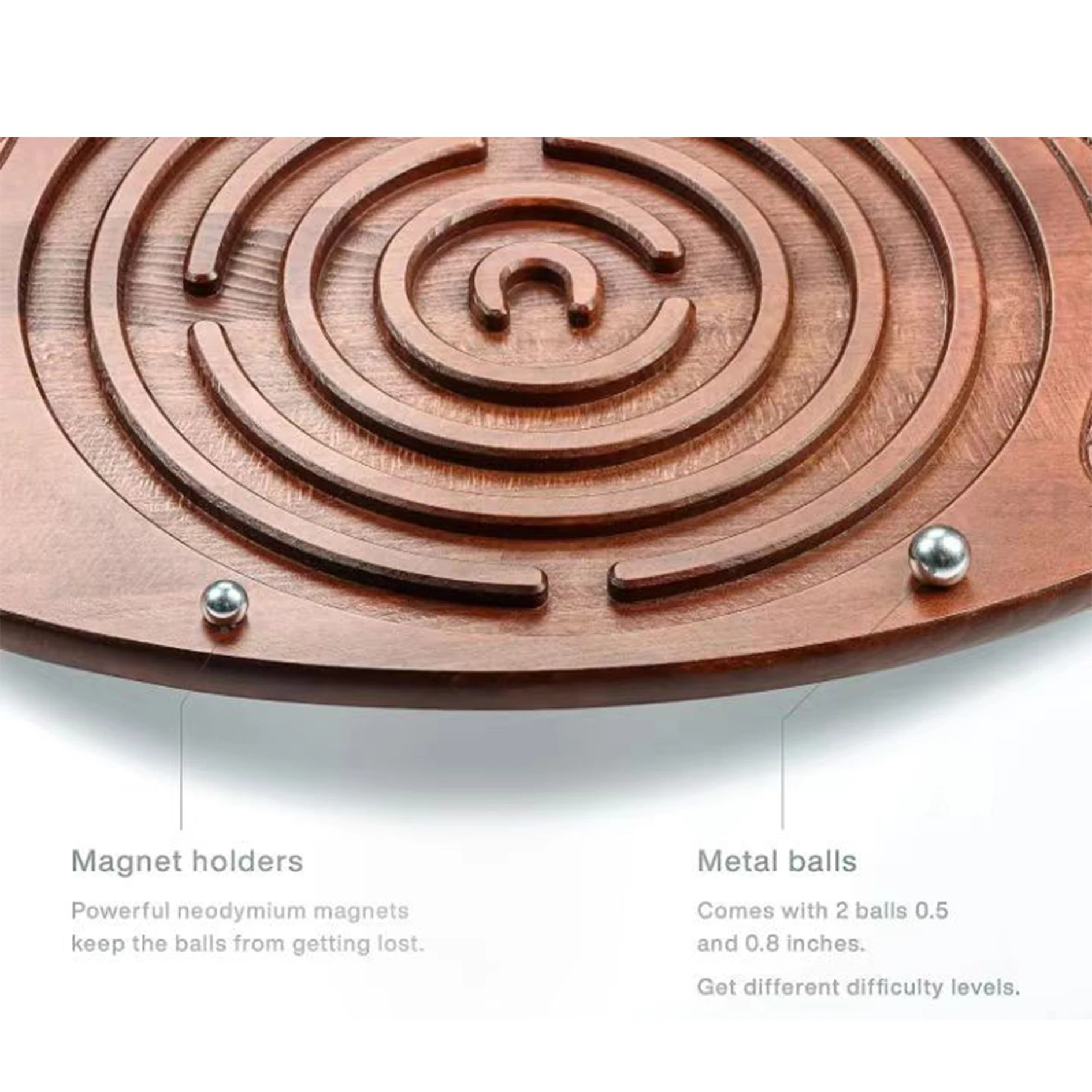 

Skyhope-D Fun Beech Wood Portable Slant Board with Maze Game Balance Board for Waist & Abdomen Exercise and Fitness