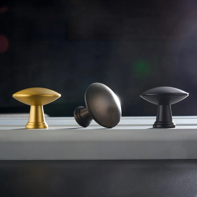 Beicai Brass Furniture Handles Simple Nordic American Wardrobe Dresser Cupboard Cabinet Drawer Round Pulls Knobs