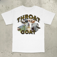 Throat Goat T-Shirt Offensive Tee Inappropriate Funny Gag Gift Gen Z Meme Tees Prank Tee Funny Meme Shirt graphic t shirts Y2K