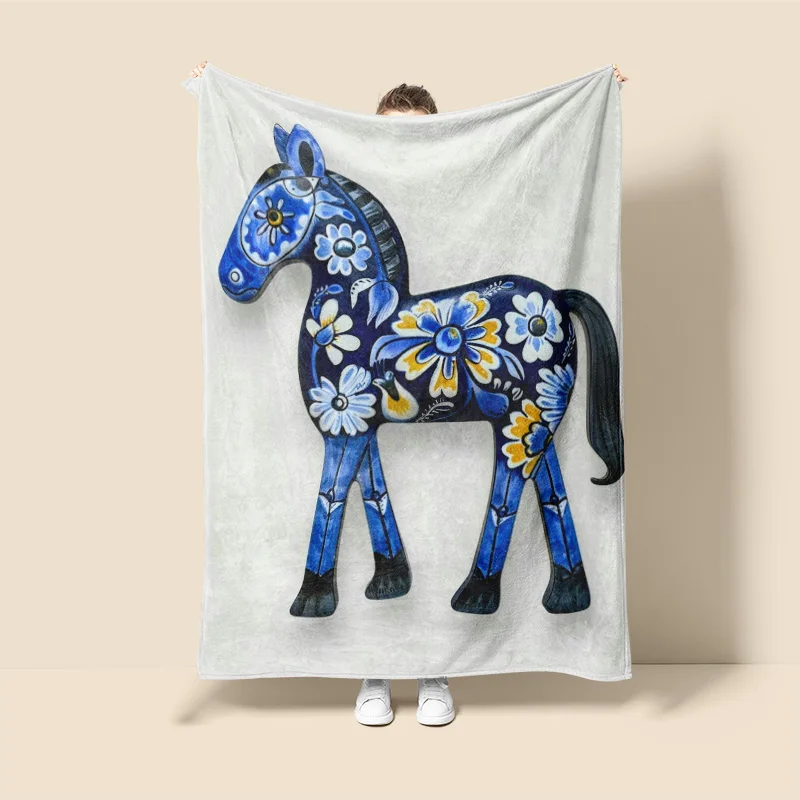 

Одеяло с лесными животными, одеяло для пикника и кемпинга, стильное украшение дома, одеяло для гостиной, спальни, дивана