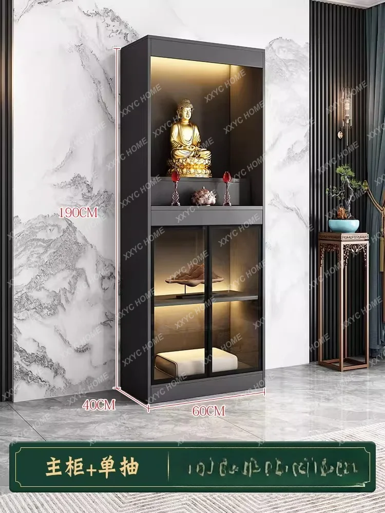 Modern style light luxury Buddha niche standing cabinet for the shrine of the God of Wealth for home use