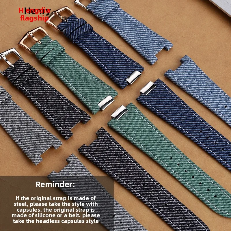 ผ้าใบคาวบอยสายนาฬิกาสําหรับ Patek Philippe Nautilus 5711 5712G สแตนเลสสตีล GRAIN นาฬิกาผู้ชายสร้อยข้อมือ