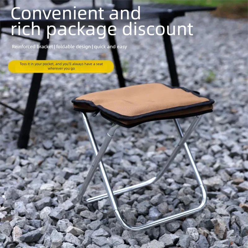 Folding Stool Portable Camping Chair Ultra Lightweight Foldable Aluminum Alloy Oxford Fabric X Structure Outdoor BBQ Carry Bag