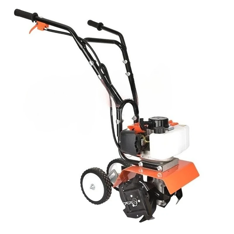 New UM 52CC Small  Hand Push Tiller Mini Garden  Tiller Land Loosening Machine Rotary Tiller