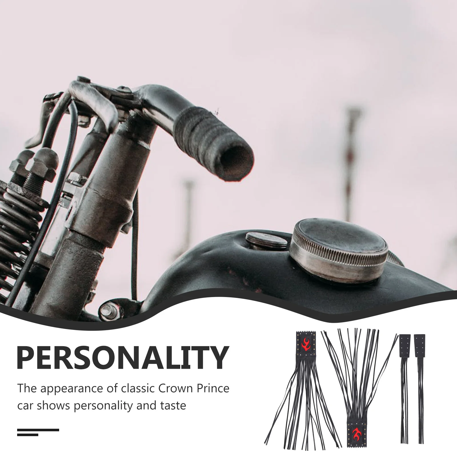 

2Pcs Motorcycle Handlebar Tassels Fringe Universal Bike Streamers Cover Accessories For Cruiser Bikes Weather Resistant