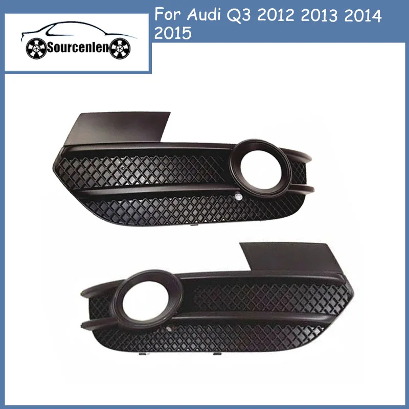 

Brand New Fog Light Grille Cover Front Foglamp Cover Frame for Audi Q3 2012 2013 2014 2015 8U0807681A 8U0807682A