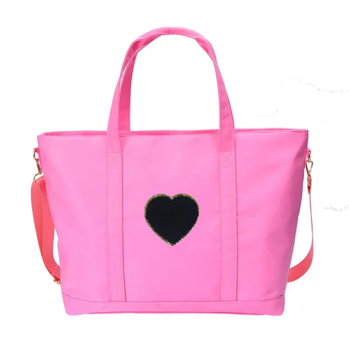 New Nylon Tote Bag Fashion Womens Handbag Tote borse a tracolla donna grande capacità Macaron Color borsa da viaggio impermeabile