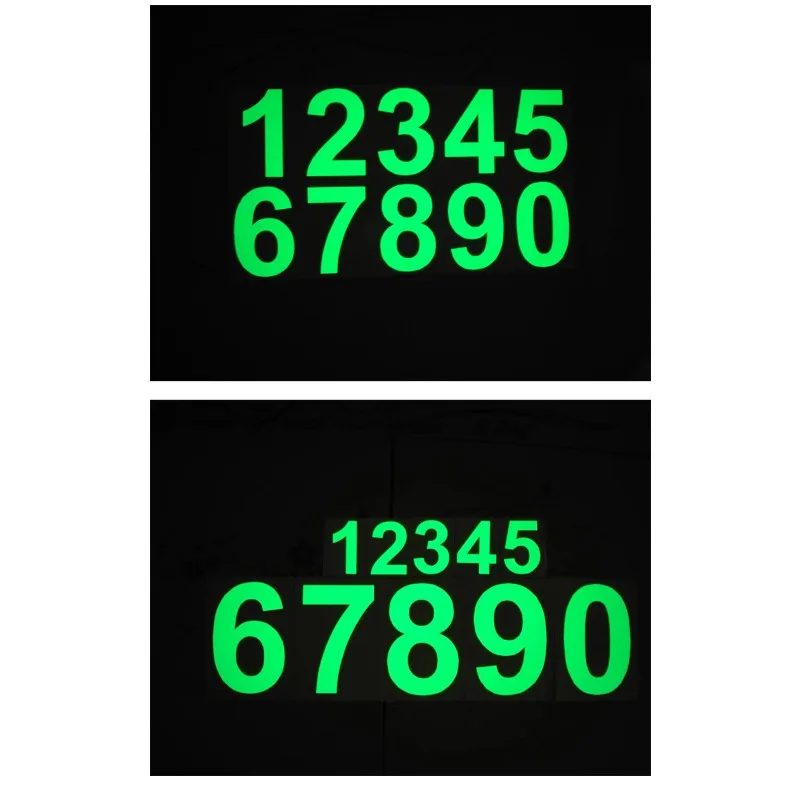 ملصقات حائط ذات أرقام داكنة متوهجة، شارات فلورسنت ذاتية اللصق قابلة للإزالة، ديكور غرفة اللعب، ديكورات جدارية كبيرة #5
