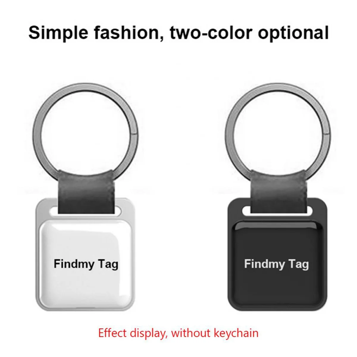 Anti-Lost Keychain Smart Tag Finder Device GPS Bi-Directional Alarm Tracker Phone Wallet Pet Child Key Locator(White)