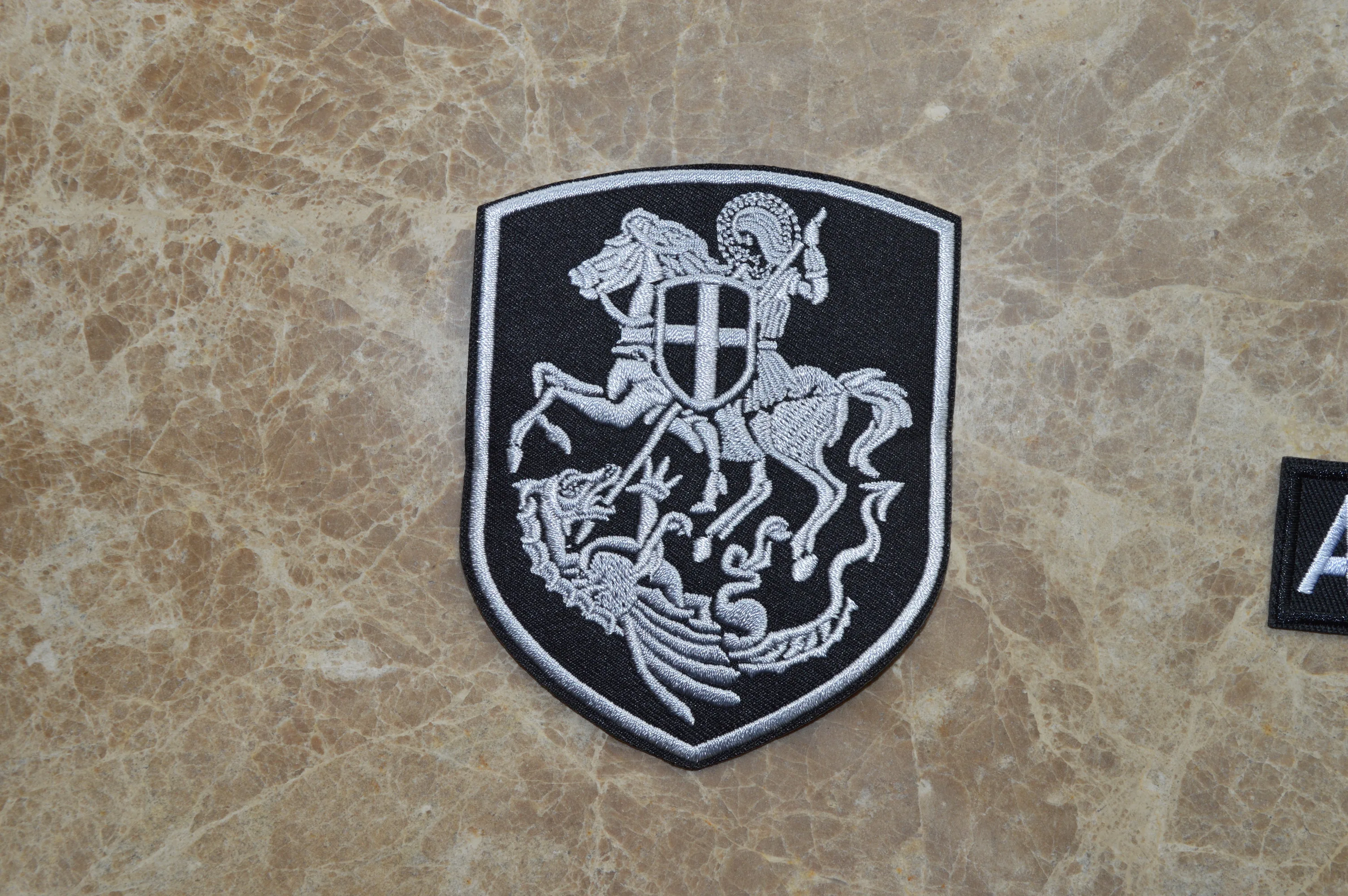 

1x PROUD ST.GEORGE KILL DRAGON EMBROIDERY SHIELD CROSS ORTHODOX PENDANT Crusaders IRON ON PATCH Applique (≈7.3*9 cm or 8*10 cm)