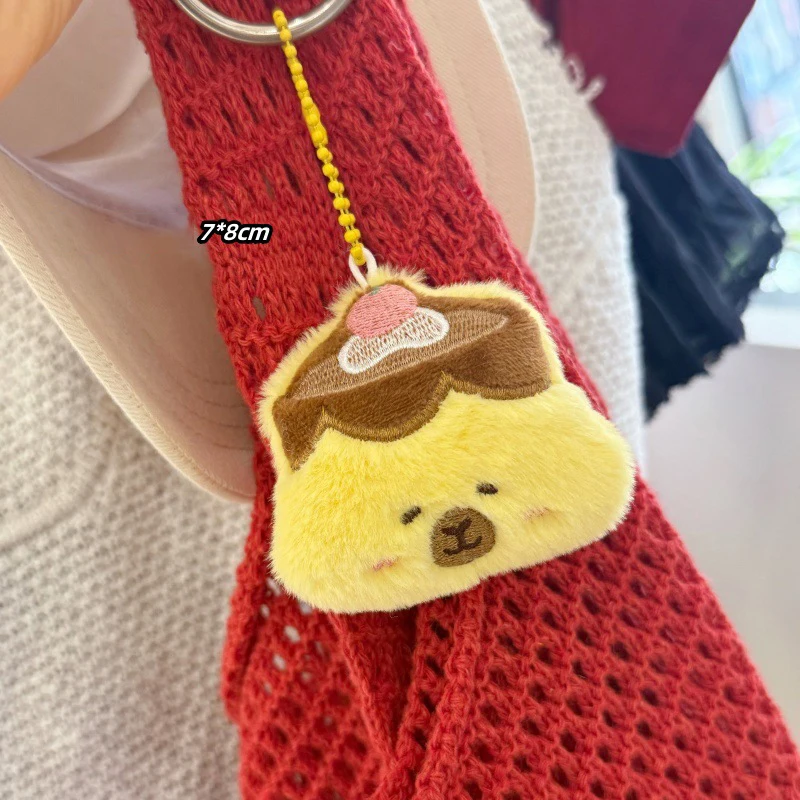 漫画 KT カピバラぬいぐるみキーホルダーかわいいぬいぐるみキーリングバッグペンダントバックパックぶら下げ装飾素敵なギフト