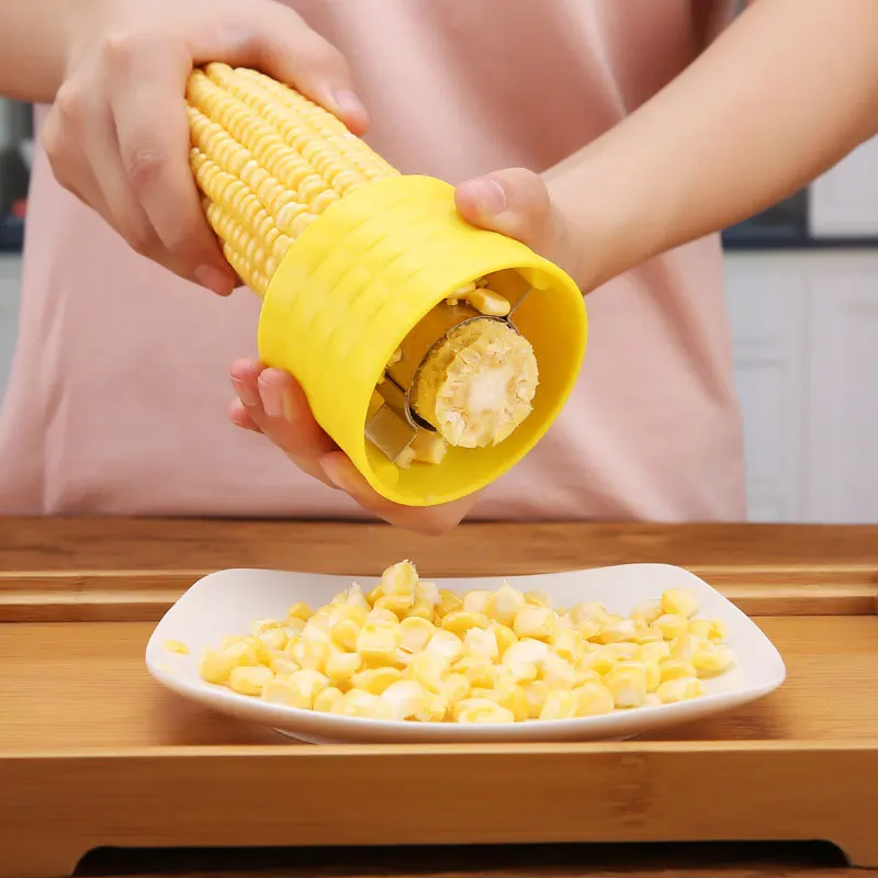 Kitchen Gadgets Corn Stripper Hand Rotate Corn Plane Cooking Tools Vegetable Cutter Thresher Kerneler