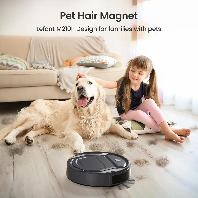 Lefant Robot Vacuum Cleaner with 2200Pa Powerful Suction,120 Mins,Tangle-Free,WiFi/Alexa/APP/Bluetooth