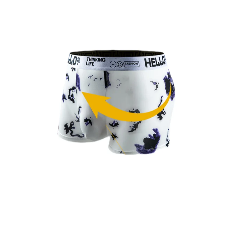 4 Pairs Men's Boxer Briefs All Over Print Quick Dry Stretch Underwear Comfortable Underpants