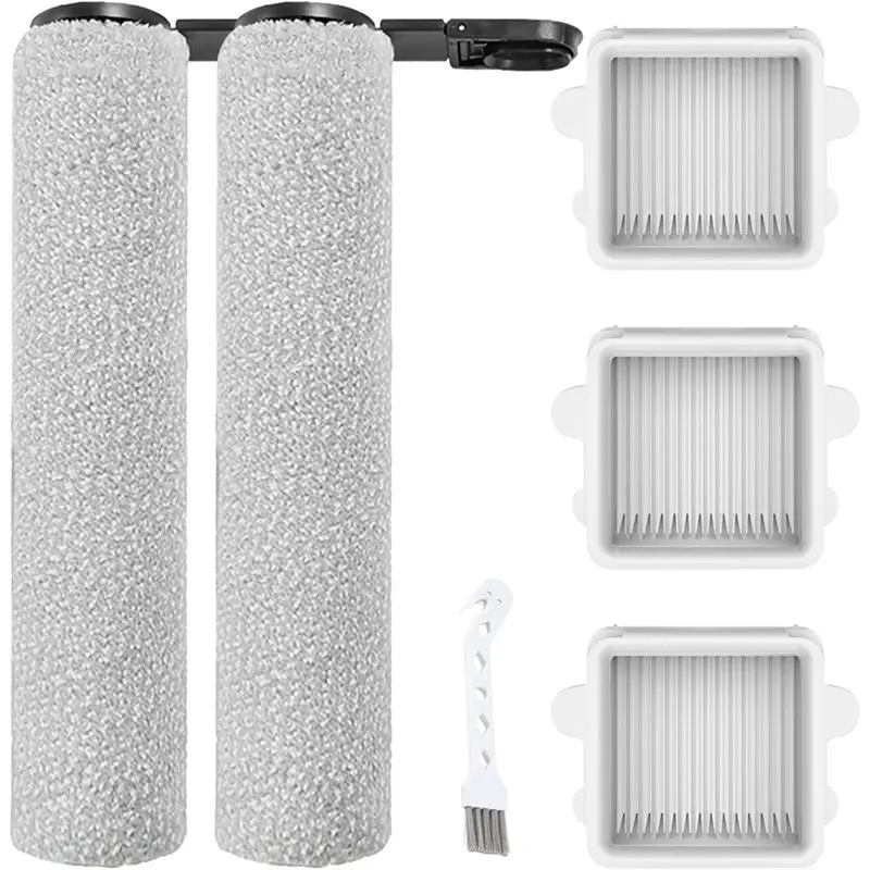 a35r-roborock-f25用、ブラシローラー2個とフィルター3個-ace-f25、rt-f25、lt-f25a、lt-f25ウェット-ドライ掃除機用交換部品