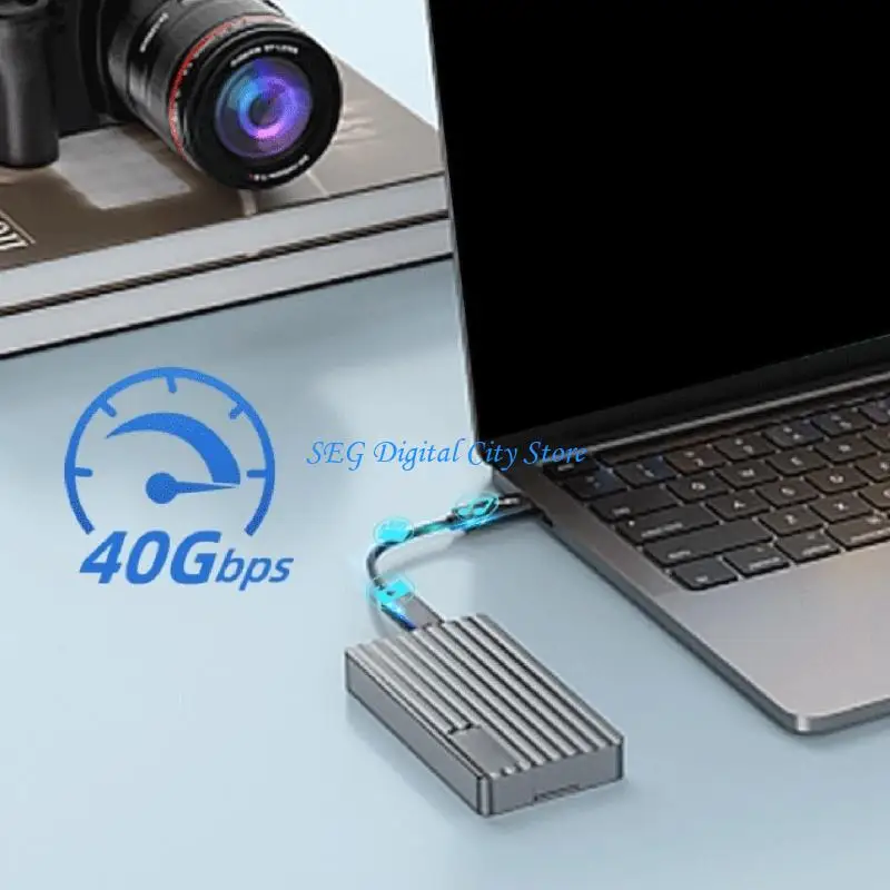 U75B Compact Aluminum USB4 M.2 NVMe Drive Enclosure 40Gbps Data Transfer Supports PCIe NVMe Drvie Case