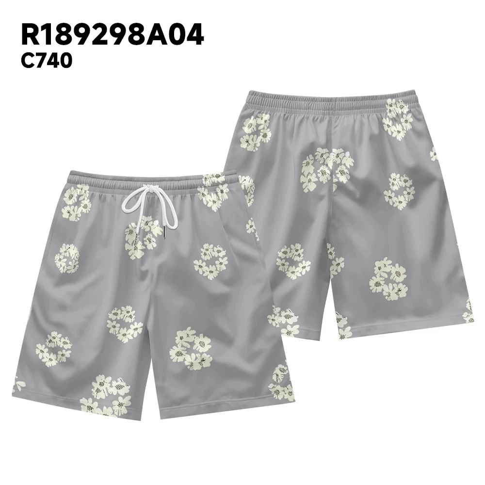 Summer Men Women Floral Beach Shorts Kids 3D Print Vintage Beach Short Pants Children Fashion Clothing Casual Hawaii Streetwear