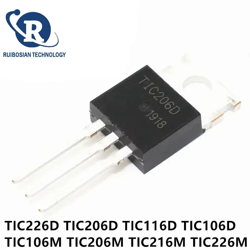 10PCS TIC226D TIC106D TIC206D TIC116D TIC106M TIC206M TIC216M TIC226M TIC216M TO-220 Thyristor