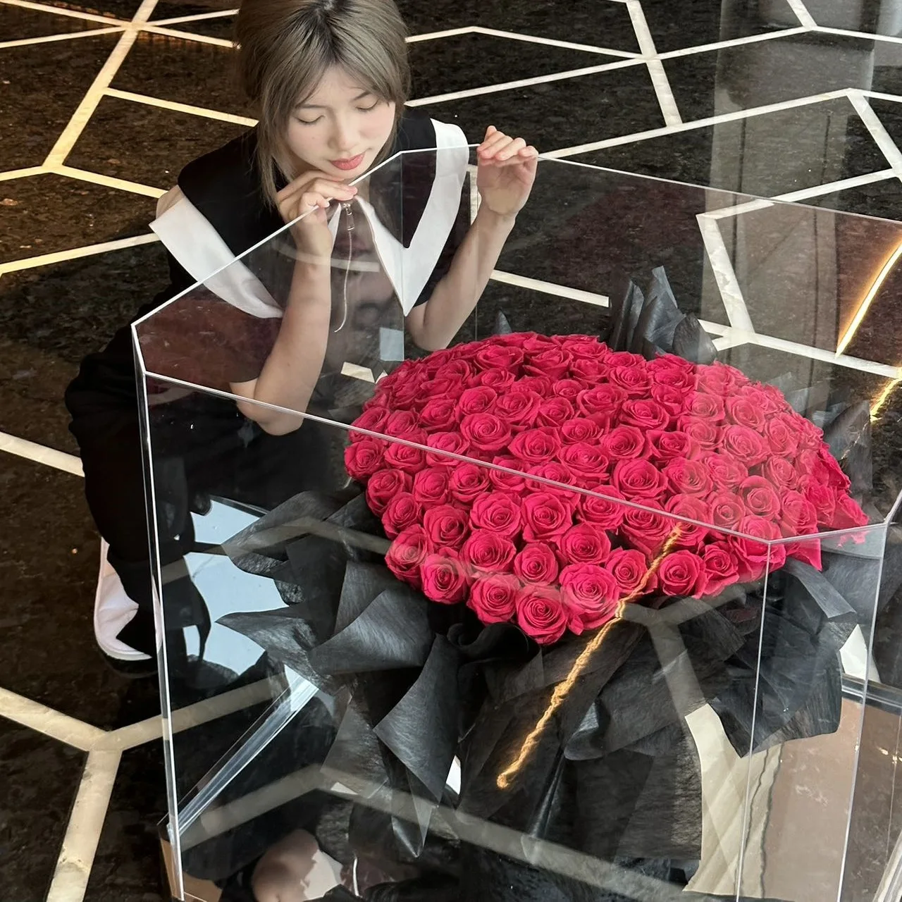 Valentine's Day gift 99 roses, immortality flower love giant bouquet