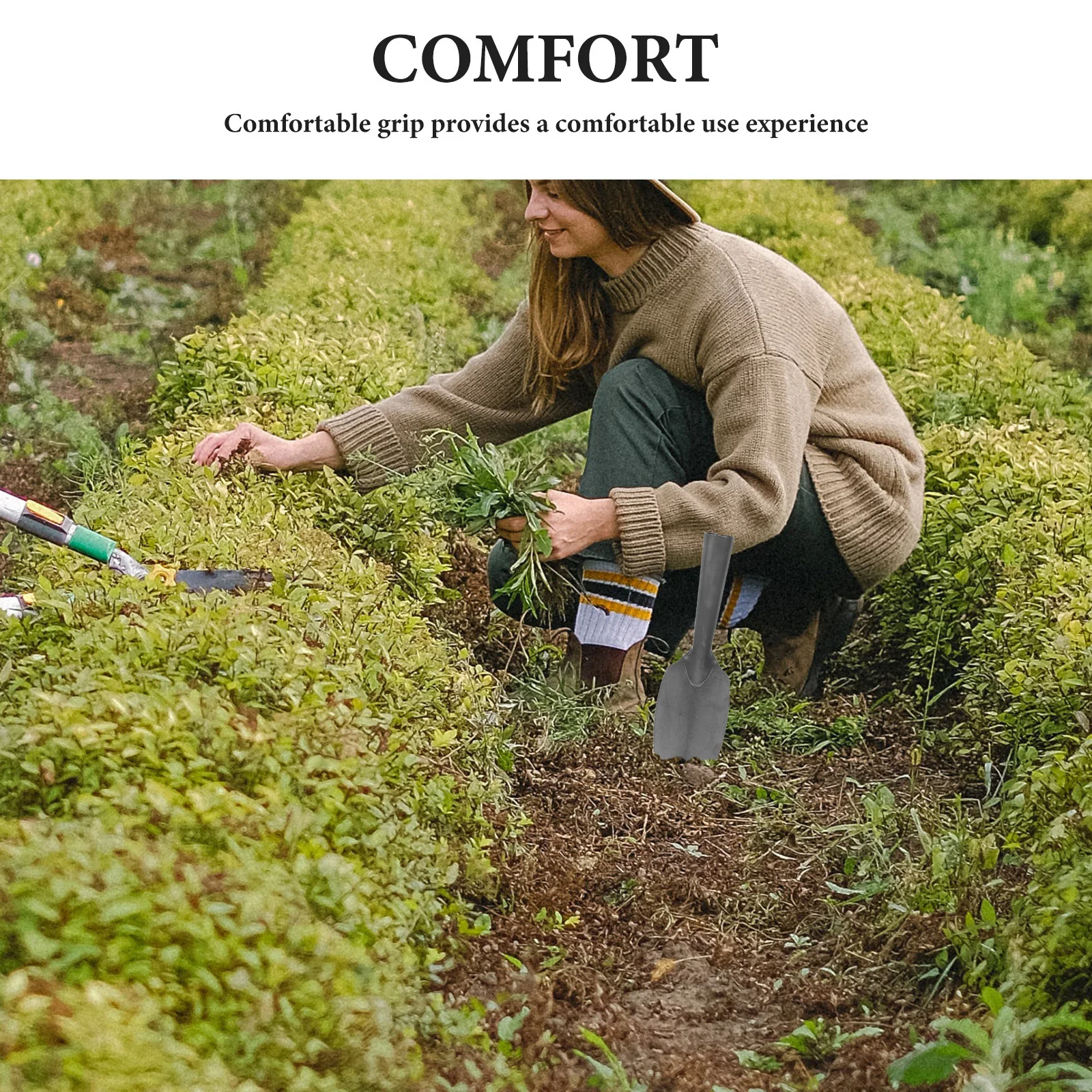 مجرفة حديقة شديدة التحمل، مجرفة سميكة لزراعة الأعشاب الضارة، أداة حفر التربة، ساحة خفيفة الوزن #5