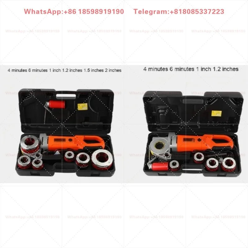 Industrial Electric Pipe Threader Portable Electric Die Threading Machine for Metal Pipe Thread Cutting Electrician Plumbing