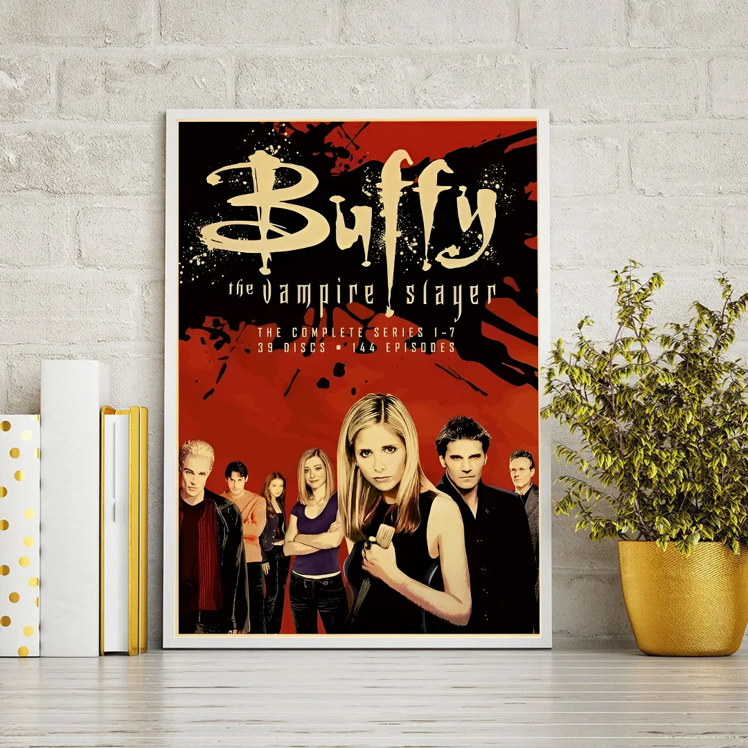 Buffy the Vampire Slayer Whitepaper Poster adesivo di carta impermeabile Coffee House Bar pittura murale artistica estetica