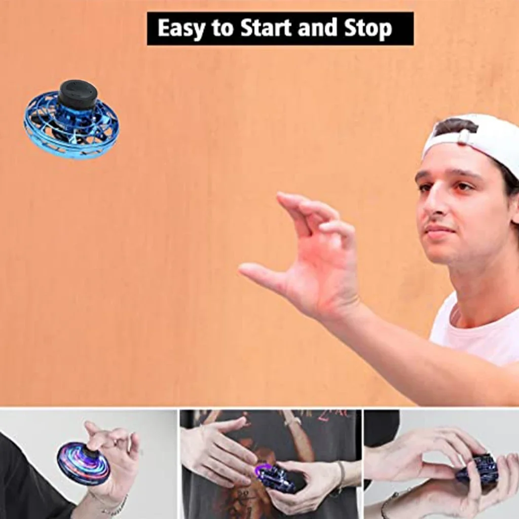 LED UFO Fidget Spinner ของเล่นมือควบคุมล้อเลื่อนพร้อมไฟเย็น - ของขวัญปาร์ตี้ฤดูร้อนในร่ม/กลางแจ้งสําหรับวัยรุ่นและผู้ใหญ่