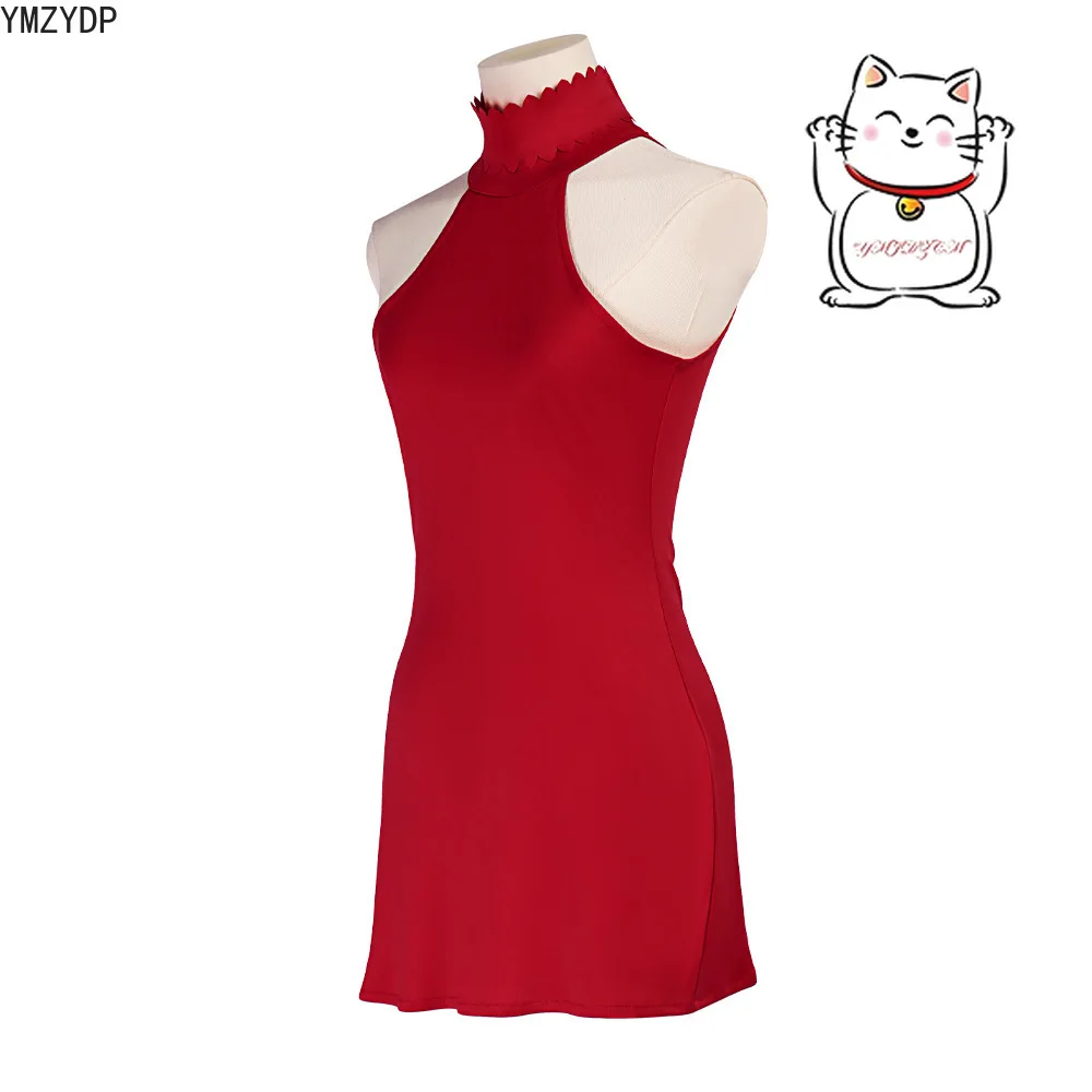 جديد حار بيع نامي الأحمر مثير الورك المعانقة اللباس هالوين كرنفال تأثيري أنيمي حلي الساخن بيع