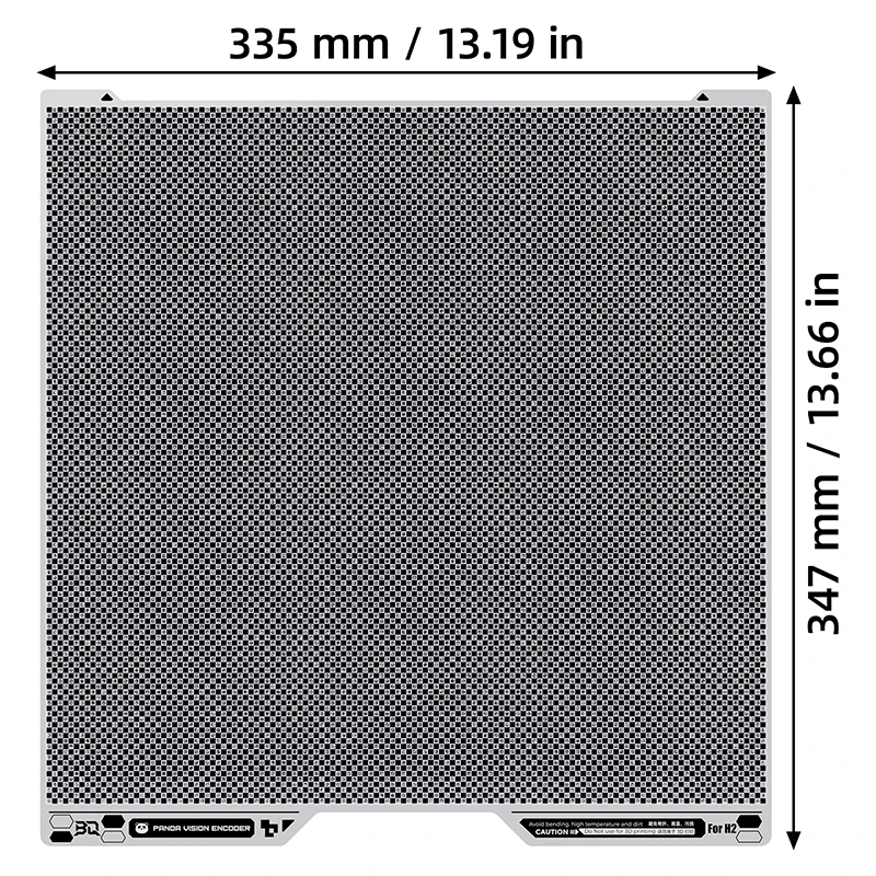 BIQU Panda Vision Encoder Plate 5min Calibration High-Precision Metal for BambuLab H2D H2S H2C H2 Series 3D Printer335x347x0.8mm