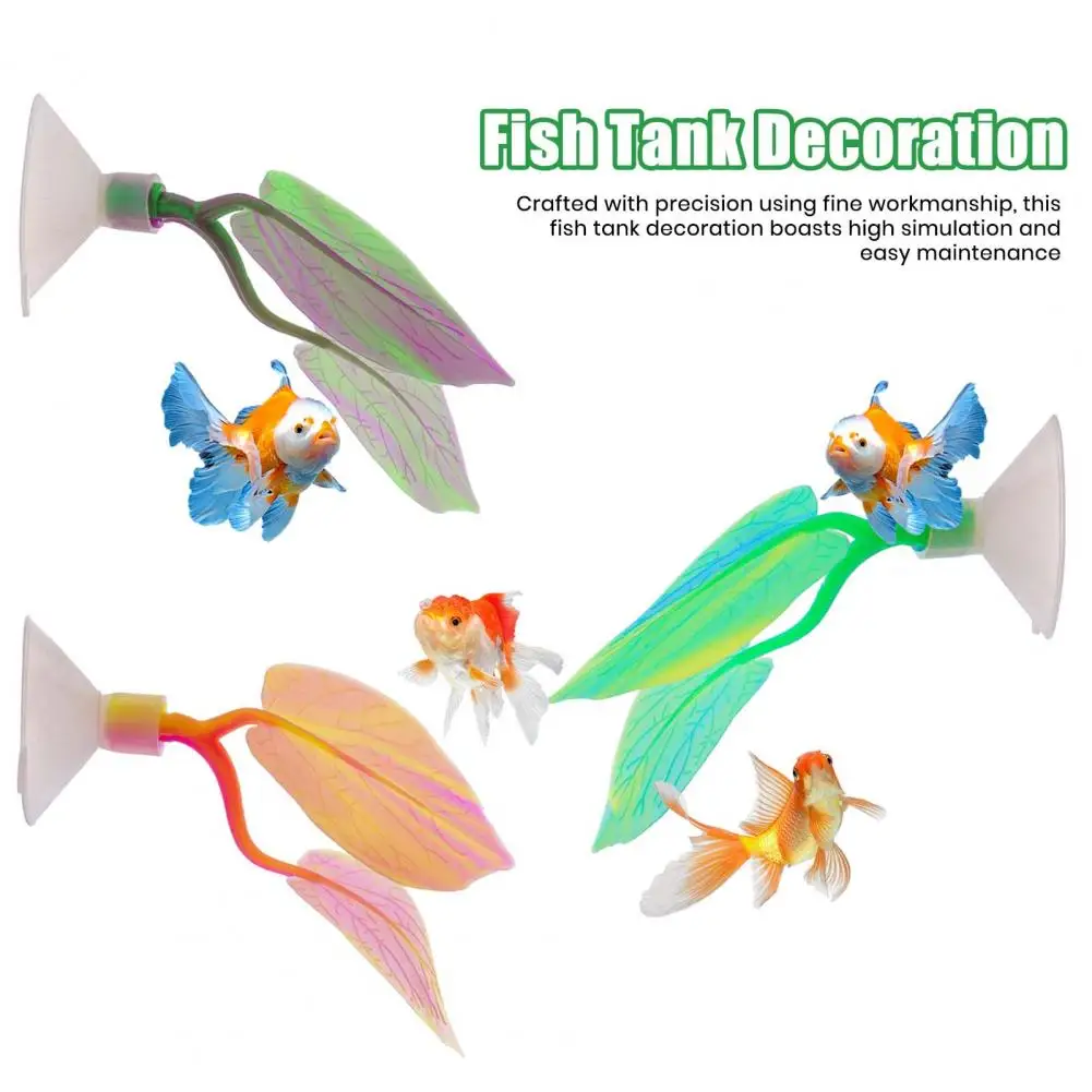 Easy to Clean Fish Tank Decor Betta Spawning Leaf with Suction Cup for Aquarium Fish Tank High Simulation Fish for Supplies