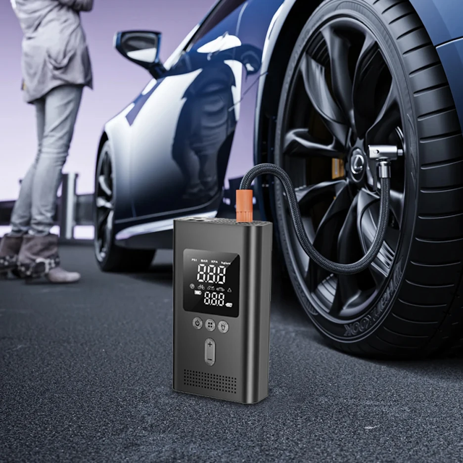 Насос высокого давления, велосипедный насос, портативный воздушный шариковый насос для шин для электрического велосипеда, мотоцикла, автомобиля