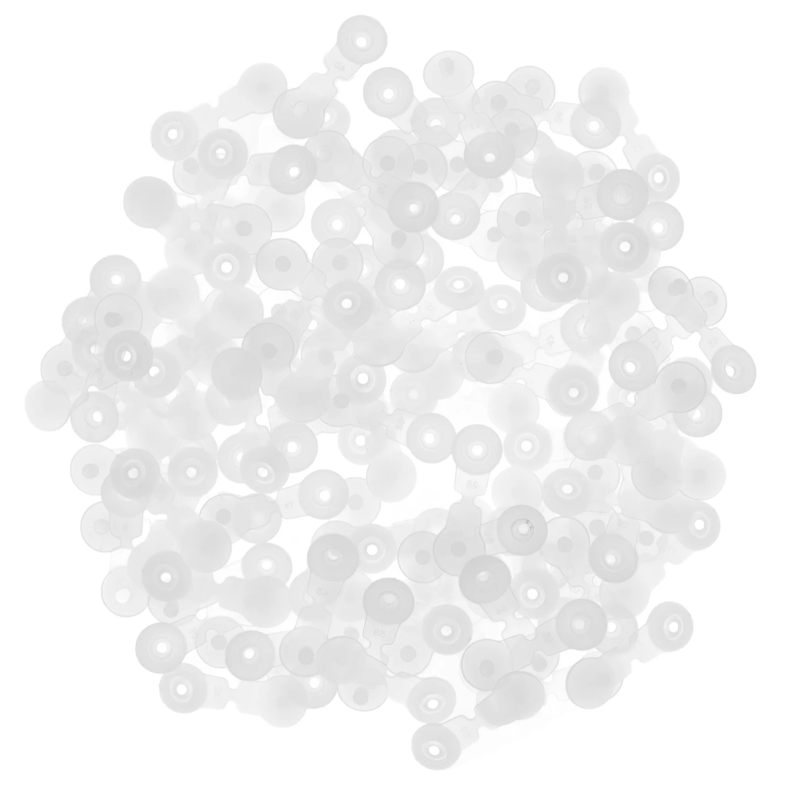 

200Pcs Wristband Buckles Plastic C-Shaped Snap-Lock Fasteners for Patient Identification Bands Comfortable Disposable