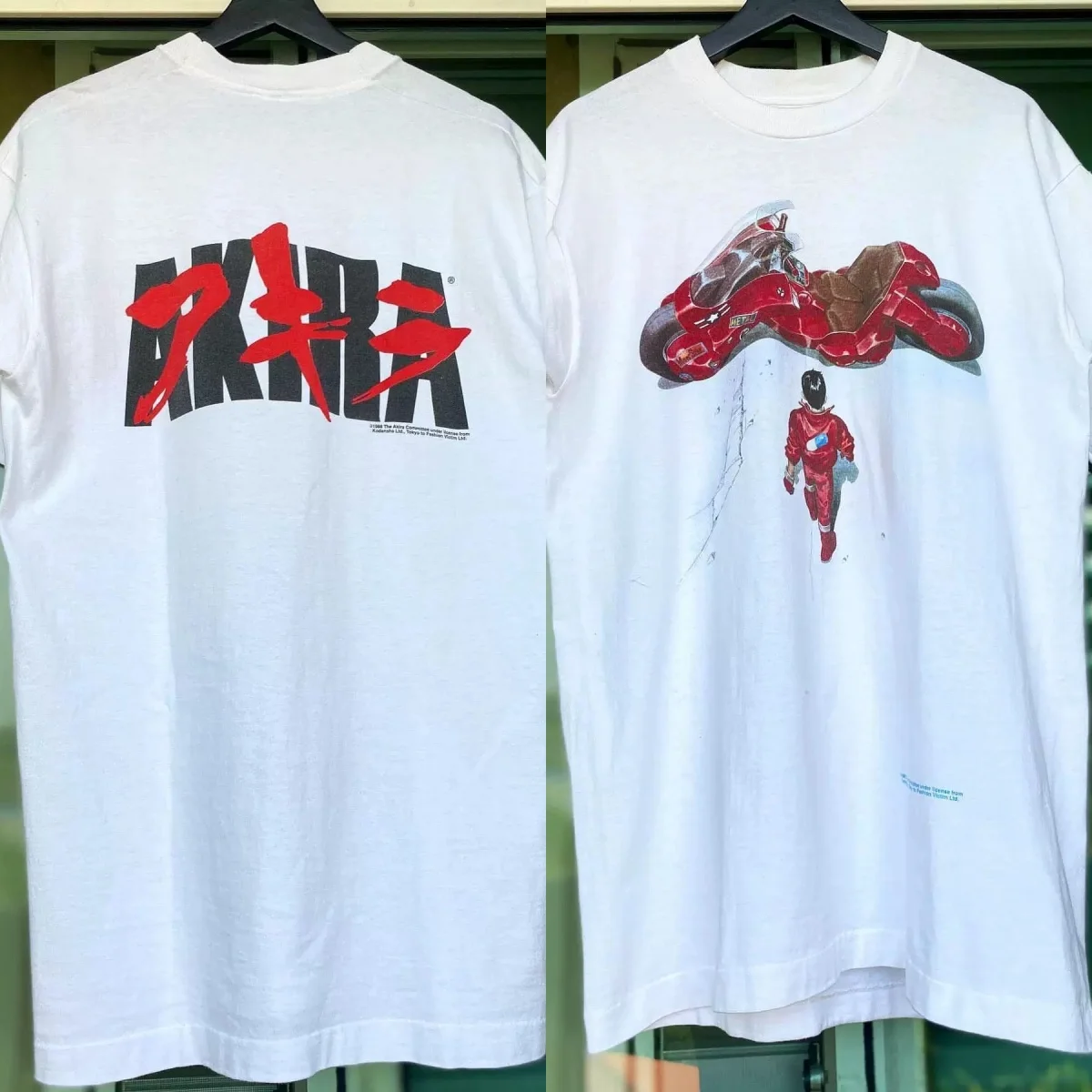 Vintage 1988 AKIRA Kaneda Bike Graphic T-Shirt Cotton Men Women Streetwear Tee