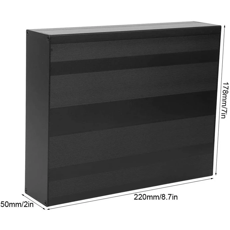 2X Aluminum Cooling Box, DIY Electronic Box Project, For Thunder Protection Aluminum Box, For DIY, 50X178x220mm