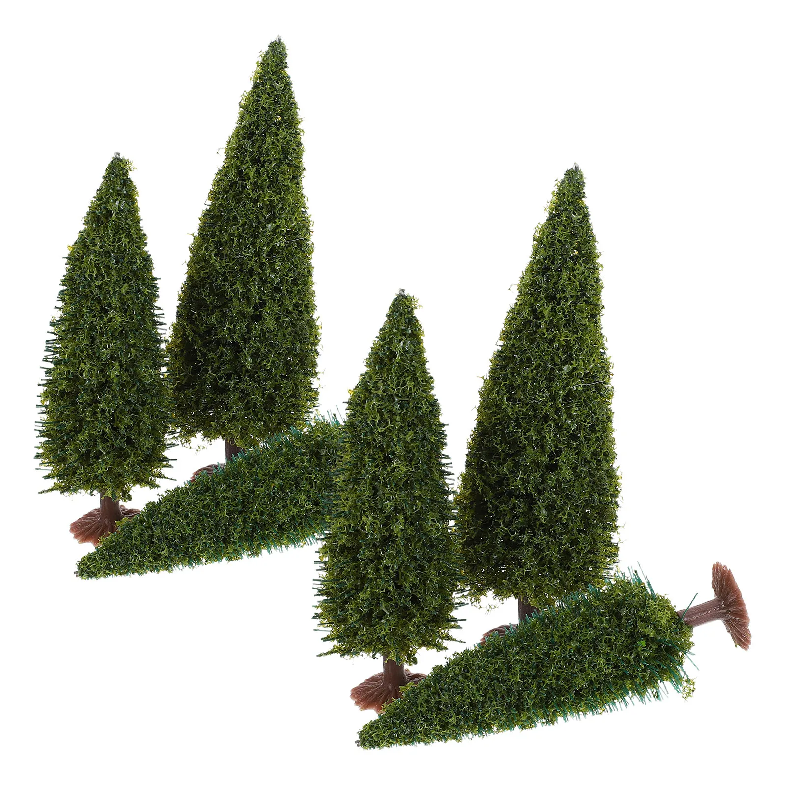 6Pcs Pine Tree Scenery Miniature Landscape Small Trees for Train Track Architecture Scene Layout Sand Table Decor