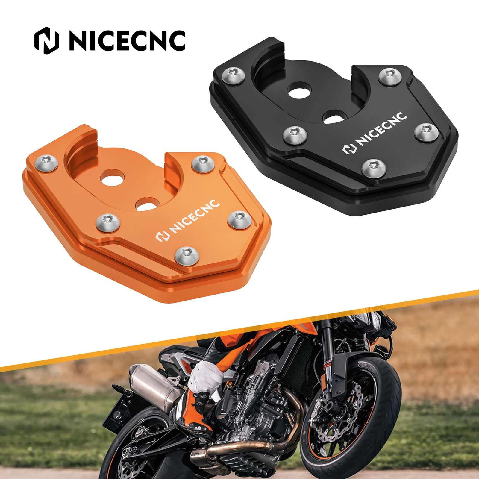 For 18-23 KTM 790 890 Adventure R/Rally Kickstand Extension Pad for KTM 1290 SAR Super Adventure R 21-23 SMCR 690 Enduro R 19-23